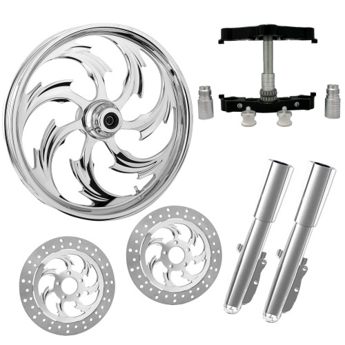 PartzBiz HD: 4423370-Assault Chrome 23” ยางล้อแบบ Dual Rotors พร้อมท่อนล่างและตัวเลื่อนแบบ Raked Triple Trees | โจมตี-DUAL-CHR-KIT-PCKG PartzBiz HD: 4423370-Assault Chrome 23” ยางล้อแบบ Dual Rotors พร้อมท่อนล่างและตัวเลื่อนแบบ Raked Triple Trees | โจมตี-DUAL-CHR-KIT-PCKG