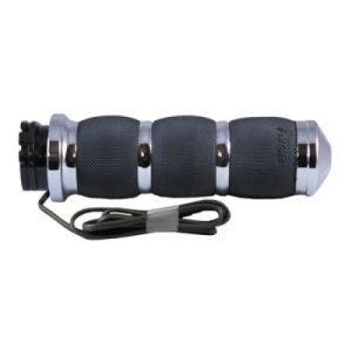 PartzBiz HD: 4423348-Avon Air Cushioned Chrome Heated Hand Grips for Harley Cable Models | AIR-90-HT PartzBiz HD: 4423348-Avon Air Cushioned Chrome Heated Hand Grips for Harley Cable Models | AIR-90-HT