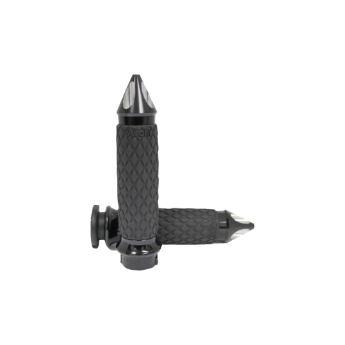 PartzBiz HD: 4423314-Avon Black Ano Spike Diamond Rubber Contour Hand Grips for Harley Cable Throttle | DIA-65-AN-SPIKE PartzBiz HD: 4423314-Avon Black Ano Spike Diamond Rubber Contour Hand Grips for Harley Cable Throttle | DIA-65-AN-SPIKE