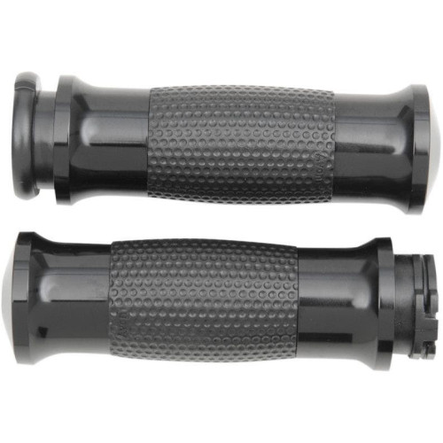 PartzBiz HD: 4423316-Avon Black Anodized Soft Gel 3 Ring Ergonomic Hand Grips Harley Cable Throttle | GEL-70-ANO PartzBiz HD: 4423316-Avon Black Anodized Soft Gel 3 Ring Ergonomic Hand Grips Harley Cable Throttle | GEL-70-ANO