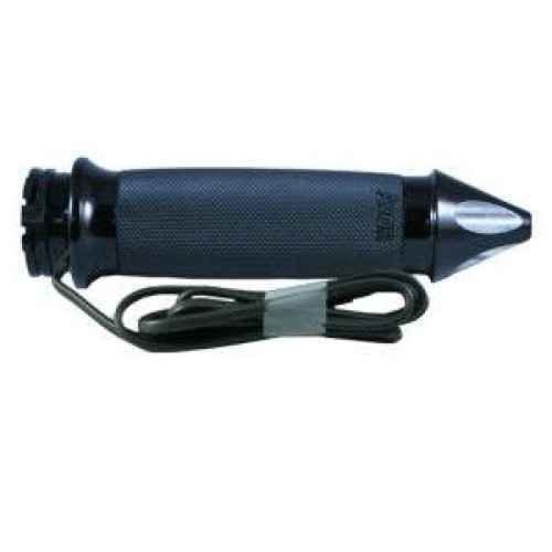 PartzBiz HD: 4423331-Avon Custom Contour Black Anodized Spike Heated Grips for Harley Cable | CC-86-AN-SPK-HT