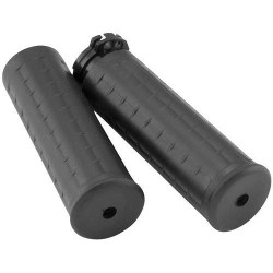 PartzBiz HD AG-WAF-87 - Avon Grips ปลอกแฮนด์วาฟเฟิลสีดำสำหรับคันเร่งสาย Harley | WAF-87
