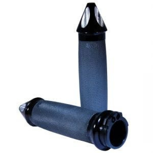 PartzBiz HD: 4423281-Avon Grips Custom Contour Black Anodized Spike Hand Grips for Harley Cable | CC-86-ANO-SPIKE PartzBiz HD: 4423281-Avon Grips Custom Contour Black Anodized Spike Hand Grips for Harley Cable | CC-86-ANO-SPIKE