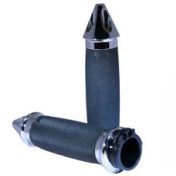 PartzBiz HD AG-CC-85-CH-SPIKE - Avon Grips Custom Contour Chrome Spike Grips สำหรับสาย Harley | CC-85-CH-สไปค์