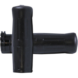 PartzBiz HD AG-OLD-69-BLACK - Avon Black Rubber True Old School Soda Bottle Look 1” Grips Harley Cable 84-21 | OLD-69-ดำ