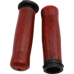 PartzBiz HD AG-OLD-69-SRED-FLY - Avon Grips Red Old School 1 ” ด้ามจับยาง OLD-69-SRED-FLY Harley TBW