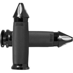 PartzBiz HD AG-IN-TO-CC-86-ASP - Avon IN-TO-CC-86-ASP Black Spike Custom Contour Billet Grips อินเดีย 18-20 | IN-TO-CC-86-ASP