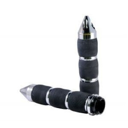 PartzBiz HD AG-MT-AIR-90-CH-SP - Avon MT Air Cushion Chrome Spike Grips สำหรับเมตริก | MT-AIR-90-CH-SP
