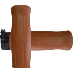 PartzBiz HD AG-OLD-69-TAN - Avon Tan Rubber True Old School Soda Bottle Look 1” Grips Harley Cable 84-21 | เก่า-69-ตัน