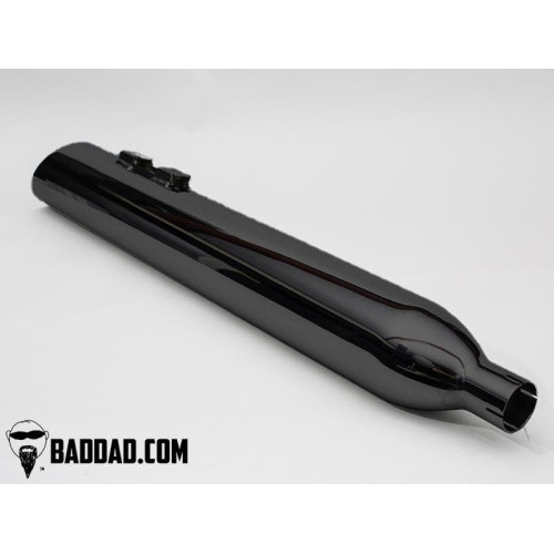 PartzBiz HD: 4423084-Bad Dad 80874-2 Black Long Strokes 4" Slip On Exhaust Pipes Harley FL 95-16 touring full fuel system exhaust air cleaner filter tuner performance best fou