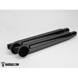 PartzBiz HD BAD-81083-1 - Bad Dad 81083-1 สีดำ Turn Down 2.5 ” ท่อไอเสียแบบสวม Harley FL 95-16 touring ระบบเชื้อเพลิงเต็มรูปแบบ เครื่องฟอกอากาศไอเสีย ตัวกรอง จูนเนอร์ ประสิทธิภาพที่ดีที่สุด fou electra ถนน street tour glide king milwaukee แปด m8