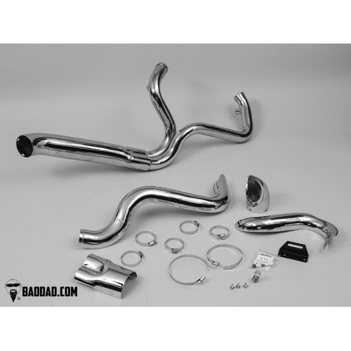 PartzBiz HD: 4423098-Bad Dad 81211-1 Black Straight Competition Series 2-N-1 Exhaust Harley FL 95-19 full fuel system exhaust air cleaner filter tuner performance best fou
