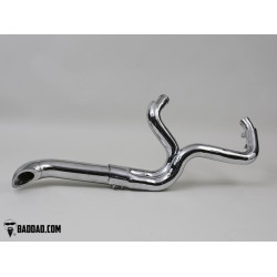 PartzBiz HD BAD-81211-2ANGTIP - Bad Dad 81211-2 Chrome การแข่งขัน Series 2-into-1 ท่อไอเสียสำหรับ Harley FL 95-19 การใช้ระบบไอเสียตัวกรองอากาศจูนเนอร์ประสิทธิภาพที่ดีที่สุด fou electra ถนน street tour glide king 2019 milwaukee แปด m8