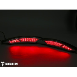 PartzBiz HD BAD-992-CH - Bad Dad 992 แผงฟิลเลอร์ LED สีแดงแบบกำหนดเองไฟเลี้ยวไฟท้าย Chrome Bezel Harley | BAD-992-CH PartzBiz HD BAD-992-CH - Bad Dad 992 แผงฟิลเลอร์ LED สีแดงแบบกำหนดเองไฟเลี้ยวไฟท้าย Chrome Bezel Harley | BAD-992-CH
