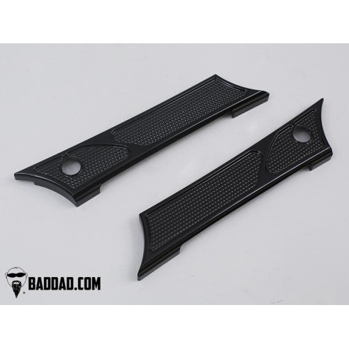 PartzBiz HD: 4423051-Bad Dad Black 900 Series Latch Covers for 2014-2017 Harley Touring FLH FLT | 81177 PartzBiz HD: 4423051-Bad Dad Black 900 Series Latch Covers for 2014-2017 Harley Touring FLH FLT | 81177