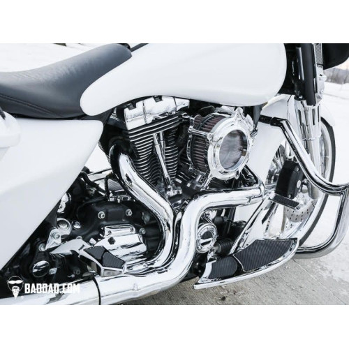 PartzBiz HD: 4423009-Bad Dad Chrome C2 Classic Series Bolt-On Air Cleaner Harley Dyna 99-07 filter