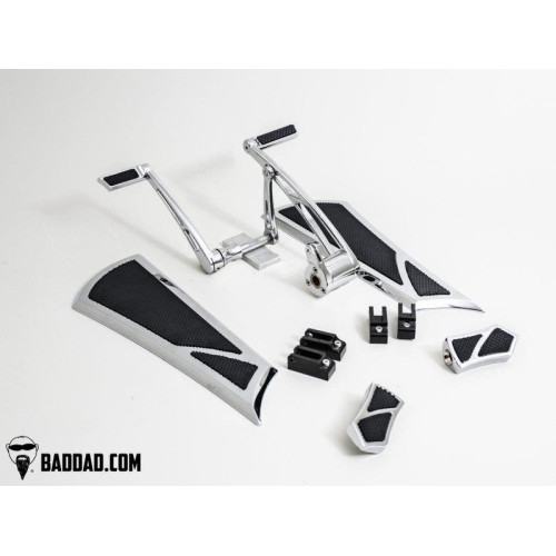 PartzBiz HD: 4422966-Bad Dad Forward Controls w Toe Shifter & Street Series Board Kit Touring Softail PartzBiz HD: 4422966-Bad Dad Forward Controls w Toe Shifter & Street Series Board Kit Touring Softail