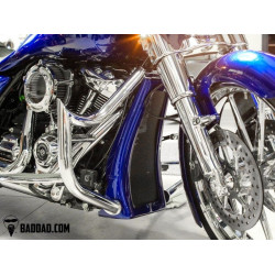 PartzBiz HD BAD-81357-2 - สปอยเลอร์คาง Bad Dad Race Series Raw สำหรับล้อ 16 ”-30 ” Harley Touring 14-16