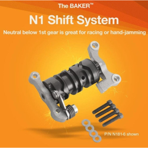 PartzBiz HD: 4422834-Baker Drivetrain N182-6 N1 Pattern Shift System 6-Speed Harley Big Twin 98-00 PartzBiz HD: 4422834-Baker Drivetrain N182-6 N1 Pattern Shift System 6-Speed Harley Big Twin 98-00