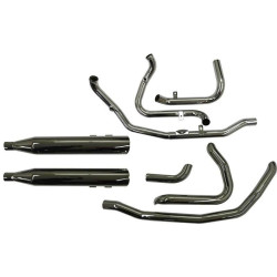 PartzBiz HD DS18002479 - Bassani 1F13MT True Dual Mercury 2-2 ระบบท่อไอเสีย Harley M8 FLH/T 17-20