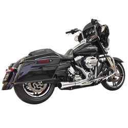 PartzBiz HD DS18002471 - Bassani 1F52R Chrome Short Bagger Road Rage 2-1 ท่อไอเสีย Harley 95-16 FLH