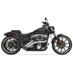 PartzBiz HD DS18002244 - Bassani 1S21F ท่อไอเสีย Chrome Sweeper Radius 18-19 Harley Softail FXDR | 1S21F