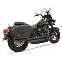PartzBiz HD DS18002281 - Bassani 1S39SB ท่อไอเสียคู่ Staggered สีดำ Harley Softail 18-19 Heritage Deluxe