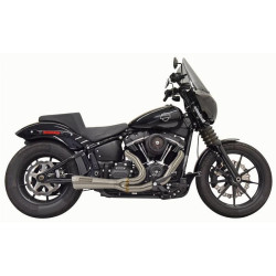 PartzBiz HD DS18002491 - Bassani 1S73SS Road Rage 2:1 ระบบท่อไอเสียเหล็ก Short Megaphone Softail 18-Up
