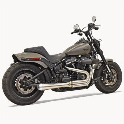 PartzBiz HD DS18002362 - Bassani 1S92SS สแตนเลส Road Rage 2 Into 1 ท่อไอเสีย Harley Fat Bob Slim 18-19