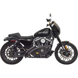 PartzBiz HD DS18002464 - Bassani 1X3FB Black Slash Cut Sweeper ระบบท่อไอเสียรัศมี 14-Up Harley XL1200