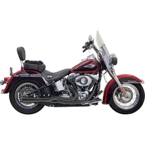 PartzBiz HD: 4422655-Bassani Black Road Rage II Mega Power Exhaust System Megaphone 86-16 Softail | 1S12RB PartzBiz HD: 4422655-Bassani Black Road Rage II Mega Power Exhaust System Megaphone 86-16 Softail | 1S12RB