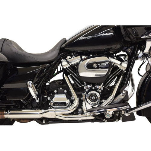 PartzBiz HD: 4422625-Bassani Chrome 2X2 Dual Head Pipes Headers Harley Milwaukee 8 M8 17-19 | 1F24A