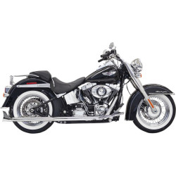 PartzBiz HD DS18001736 - Bassani Chrome 30" True Duals Fishtail Mufflers No Baffles Harley Softail 07-15 | Bassani PartzBiz HD DS18001736 - Bassani Chrome 30" True Duals Fishtail Mufflers No Baffles Harley Softail 07-15 | Bassani
