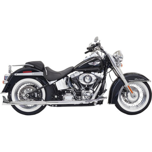 PartzBiz HD: 4422626-Bassani Chrome 30" True Duals Fishtail Mufflers No Baffles Harley Softail 07-15 | Bassani PartzBiz HD: 4422626-Bassani Chrome 30" True Duals Fishtail Mufflers No Baffles Harley Softail 07-15 | Bassani