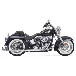 PartzBiz HD DS18001743 - Bassani Chrome 33" True Duals Fishtail Mufflers w/ Baffles Harley Softail 07-15 | Bassani PartzBiz HD DS18001743 - Bassani Chrome 33" True Duals Fishtail Mufflers w/ Baffles Harley Softail 07-15 | Bassani