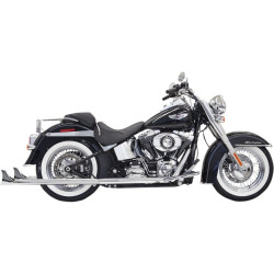 PartzBiz HD DS18001738 - Bassani Chrome 36" True Duals Fishtail Mufflers No Baffles Harley Softail 07-15 | Bassani PartzBiz HD DS18001738 - Bassani Chrome 36" True Duals Fishtail Mufflers No Baffles Harley Softail 07-15 | Bassani