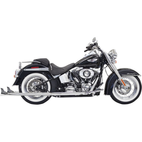 PartzBiz HD: 4422631-Bassani Chrome 36" True Duals Fishtail Mufflers w/ Baffles Harley Softail 07-15 | Bassani PartzBiz HD: 4422631-Bassani Chrome 36" True Duals Fishtail Mufflers w/ Baffles Harley Softail 07-15 | Bassani
