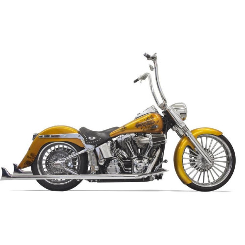 PartzBiz HD: 4422611-Bassani Chrome True Dual Exhaust W/ 36" Fishtail Tip Mufflers Harley Softail 07-15 - 1S26E-36 PartzBiz HD: 4422611-Bassani Chrome True Dual Exhaust W/ 36" Fishtail Tip Mufflers Harley Softail 07-15 - 1S26E-36
