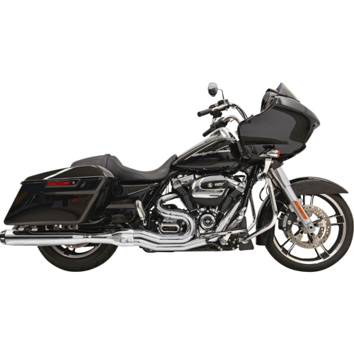 PartzBiz HD: 4422588-Bassani Road Rage 2-into-1 Chrome Exhaust System 4 Harley 17-23 Touring | 1F58RE