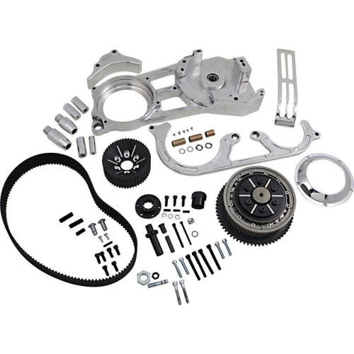 PartzBiz HD: 4422481-Belt Drives LTD EVO-220-P Polished 2" Open Belt Drive Kit Harley Touring 90-06 Best new performance transmission drivetrain upgrade replacement 