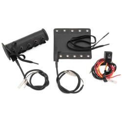 PartzBiz HD TR266281 - BikeMaster AM112012 ฝาครอบปลอกมือจับแบบปรับความร้อนได้สีดำ Universal Fit 266281