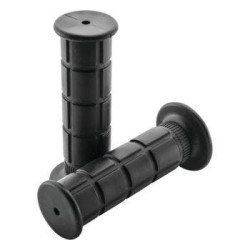 PartzBiz HD TR102293 - BikeMaster Motorcycle 7/8 ” ปลอกแฮนด์ Black Classic Big Block 124mm WLG-227-Black