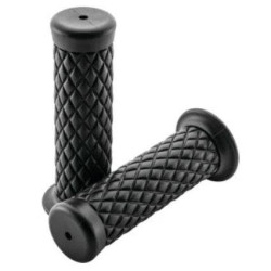 PartzBiz HD TR102296 - BikeMaster Motorcycle 7/8 ” ปลอกแฮนด์ Black Quilted 124mm WLG-223-Black
