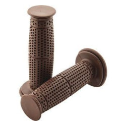 PartzBiz HD TR102305 - BikeMaster Motorcycle 7/8 ” ปลอกแฮนด์ Brown Punch 125mm WLG-89-Brown