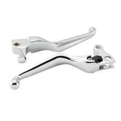 PartzBiz HD TR482709 - Bikers Choice Chrome Hand Levers เบรคและคลัทช์สำหรับ Harley Sportster 04-14 482709 53501