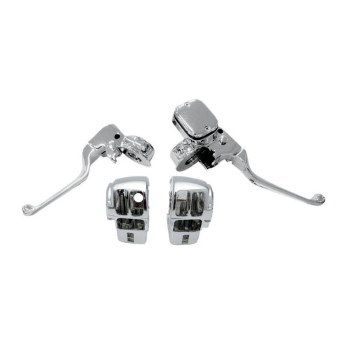 PartzBiz HD: 4422360-Bikers Choice Chrome 11/16 Bore แฮนด์ควบคุม Harley FLH/T Radio 96-07 | 601743 84702