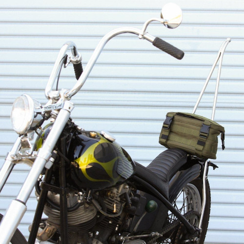 PartzBiz HD: 4422290-Biltwell 3001-01 EXFIL-7 Black / Orange Luggage Cooler Bag for Motorcycle Travel Power Sports Organizer Drink Cans Temperature Storage Carrier Road Trip Harley Chopper Metric Vintage Custom 3516-0195 35160195