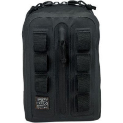 PartzBiz HD DS35160291 - Biltwell 3008-01 Black EXFIL-3 Water Resistant Handlebar Touring Bag 11" x 6.75"
