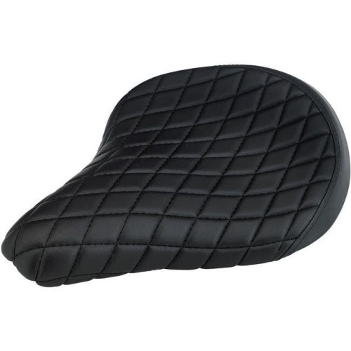 PartzBiz HD: 4422300-Biltwell 4001-101 Black Diamond Stitch Solo Seat - Custom Universal Motorcycle Harley-Davidson Metric Custom Universal fabrication Street vintage chopper bike 0806-0066 08060066