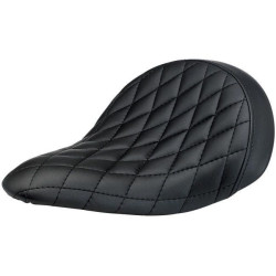 PartzBiz HD DS08060091 - Biltwell 4002-101 Black Diamond Stitch Slimline เบาะนั่งรถจักรยานยนต์สำหรับ Harley-Davidson เมตริก Custom Universal ผลิต Street vintage chopper bike 0806-0091 08060091
